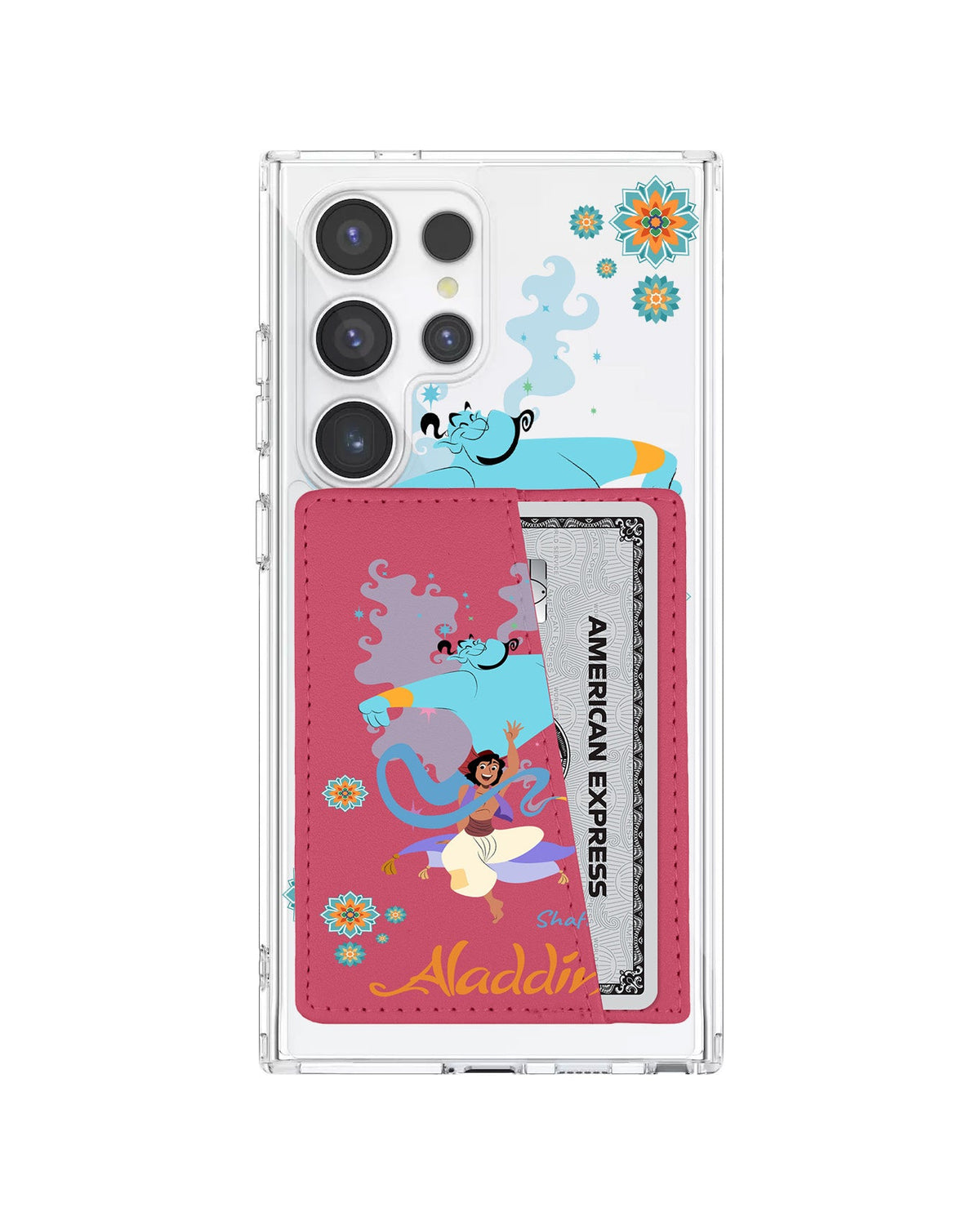 Android Leather Wallet Case - Aladdin And Genie