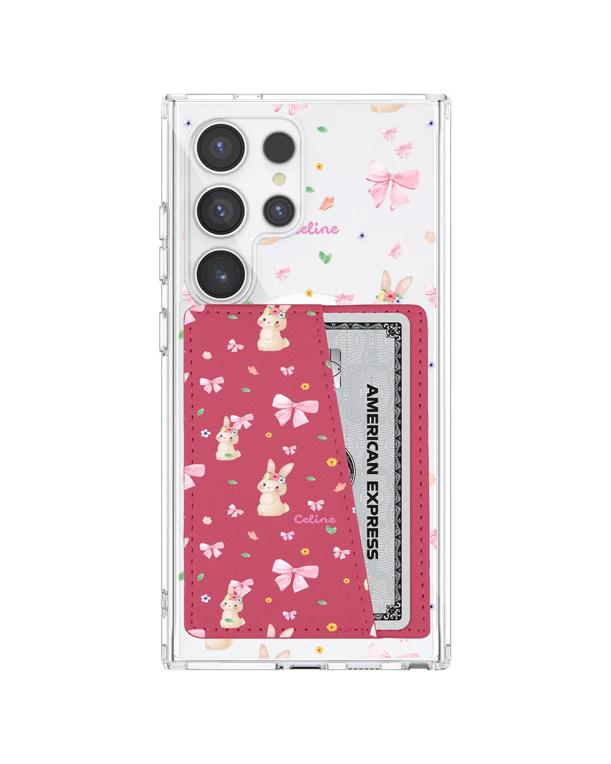 Android Leather Wallet Case - Bunny Coquette