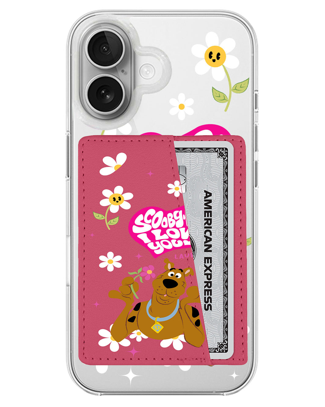 iPhone Leather Wallet Case - Scooby Love You