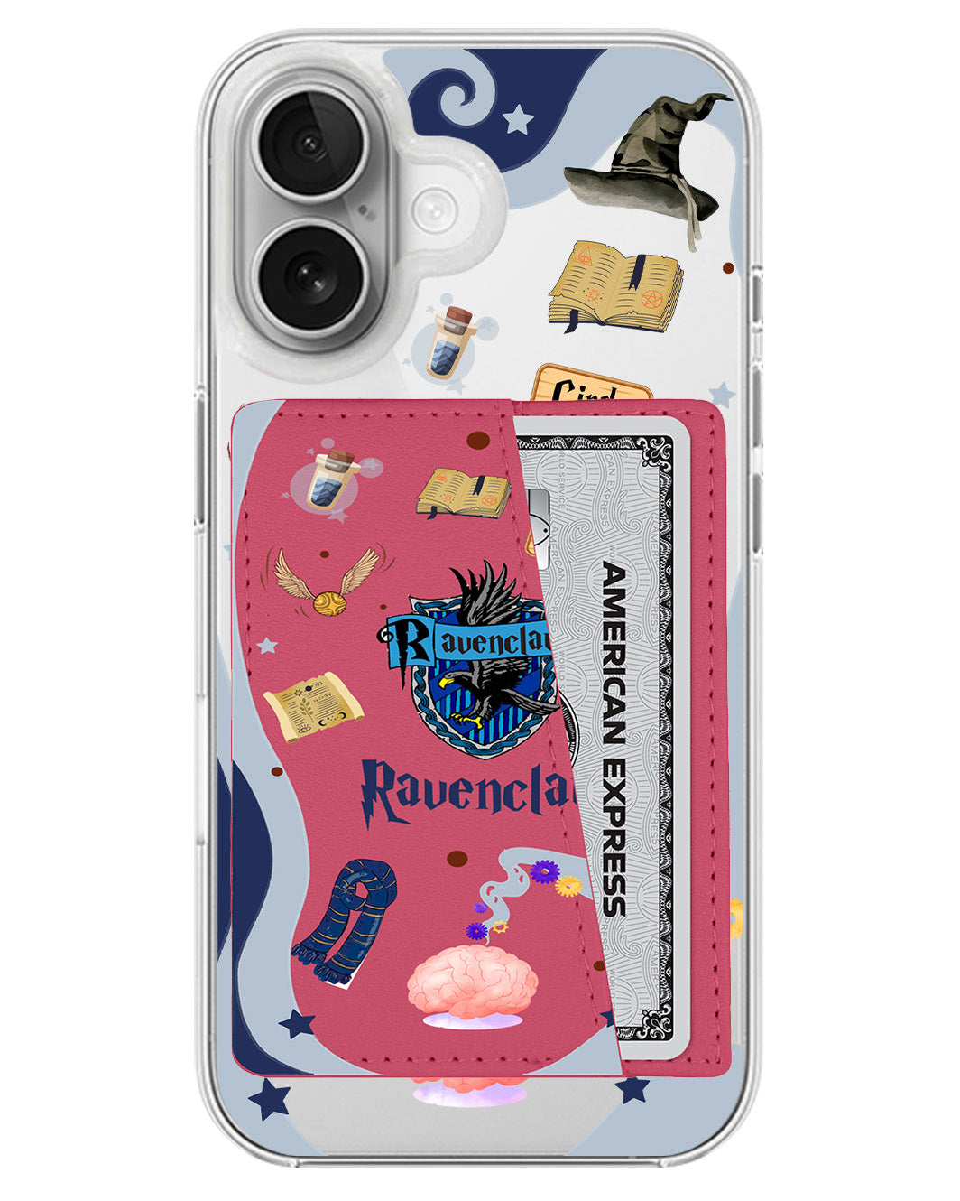 iPhone Leather Wallet Case - Ravenclaw