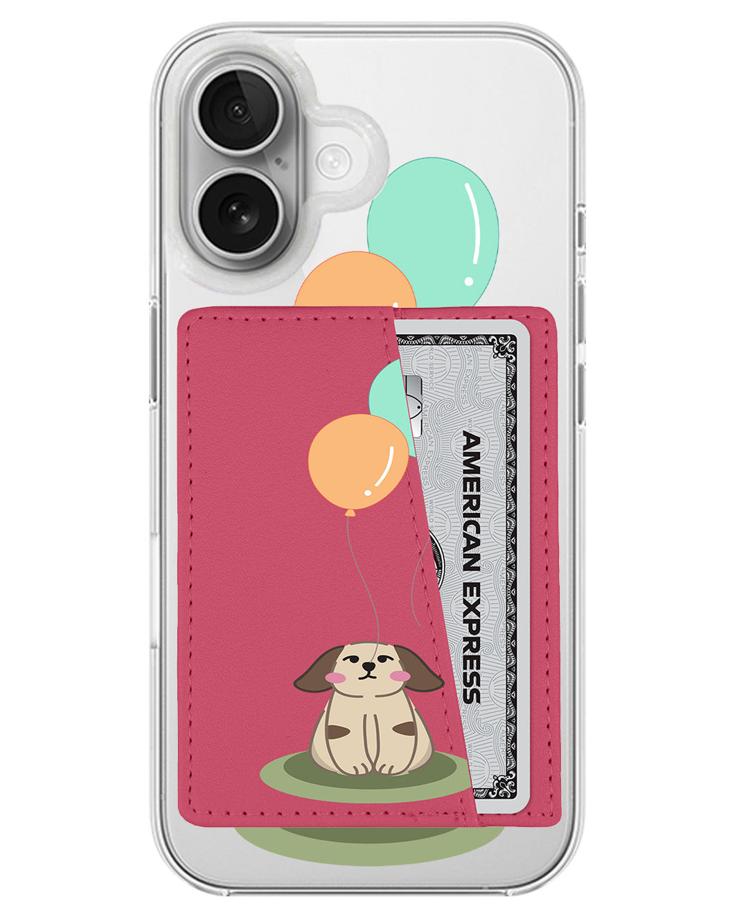 iPhone Leather Wallet Case - Puppy