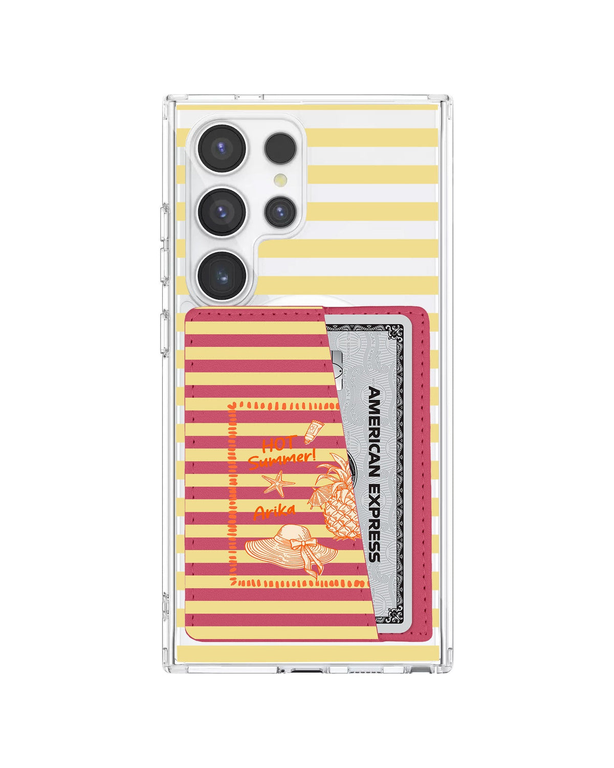 Android Leather Wallet Case - Tropical Glow