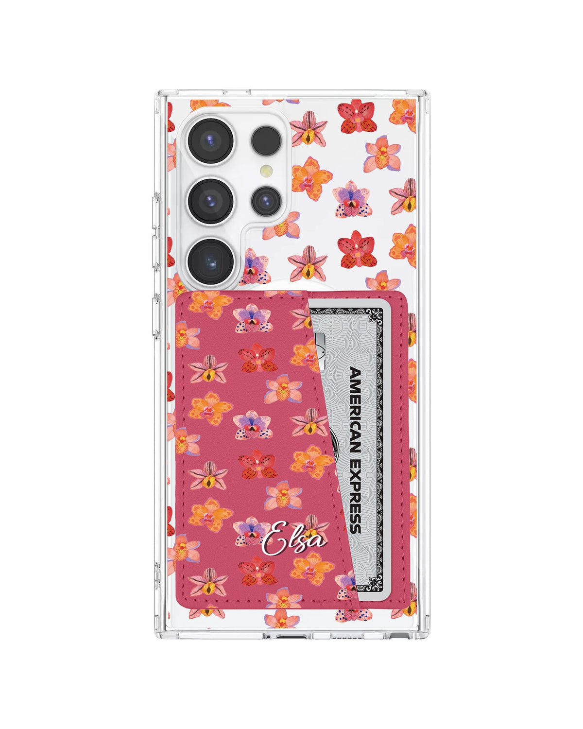 Android Leather Wallet Case - Floral Twilight