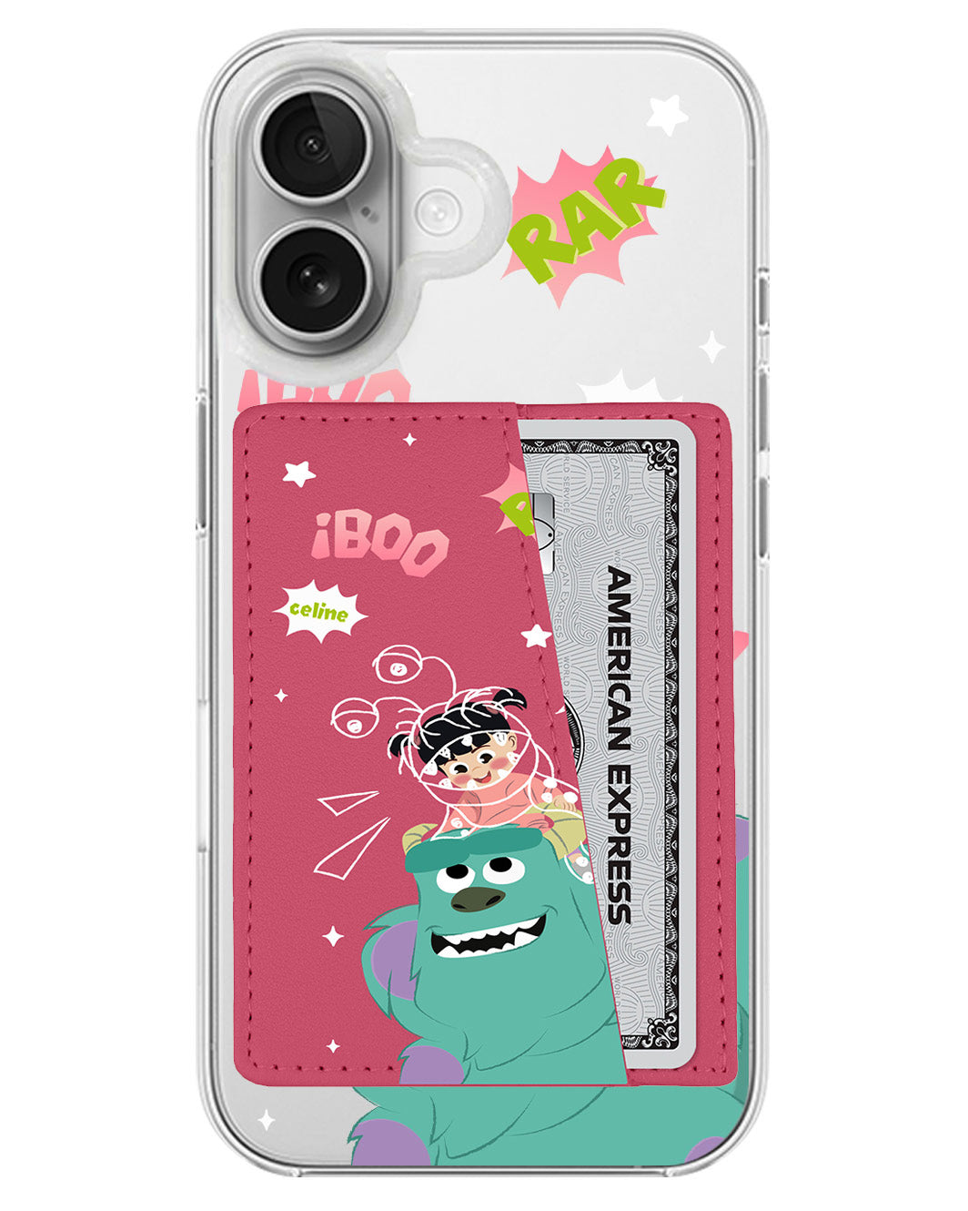 iPhone Leather Wallet Case - Monster Boo
