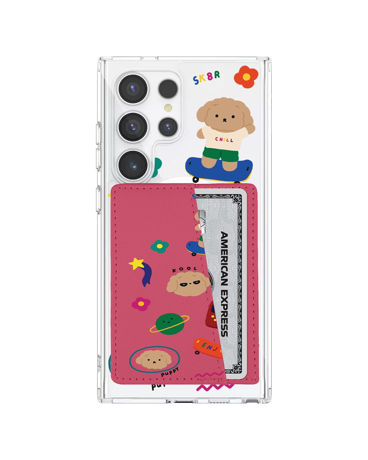 Android Leather Wallet Case - Puppy Life