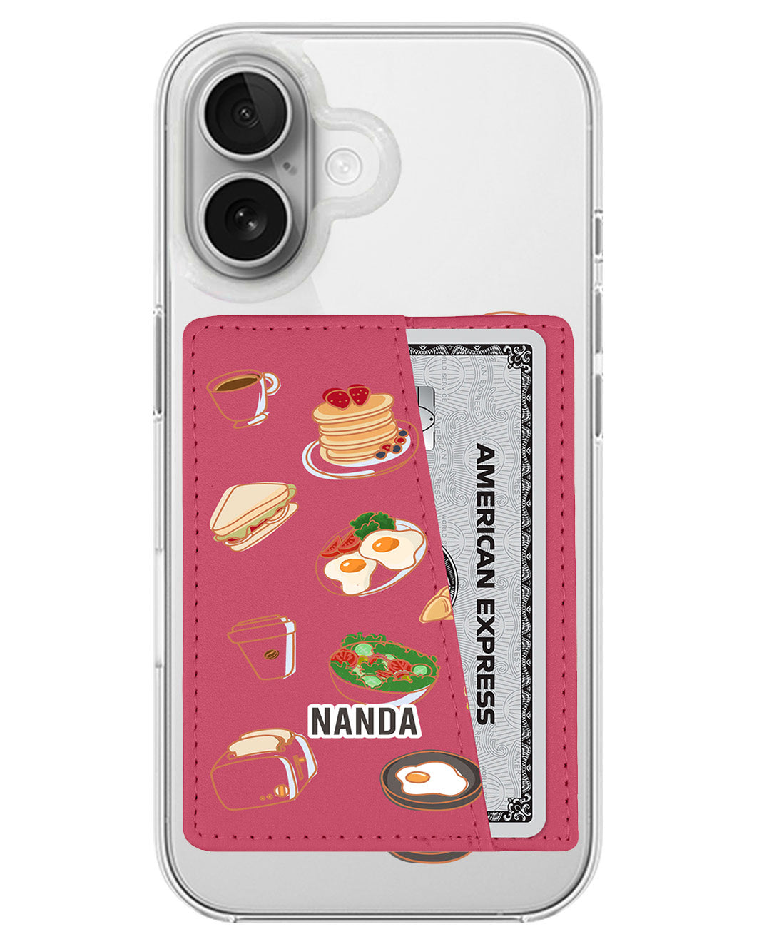 iPhone Leather Wallet Case - Morning Munchies