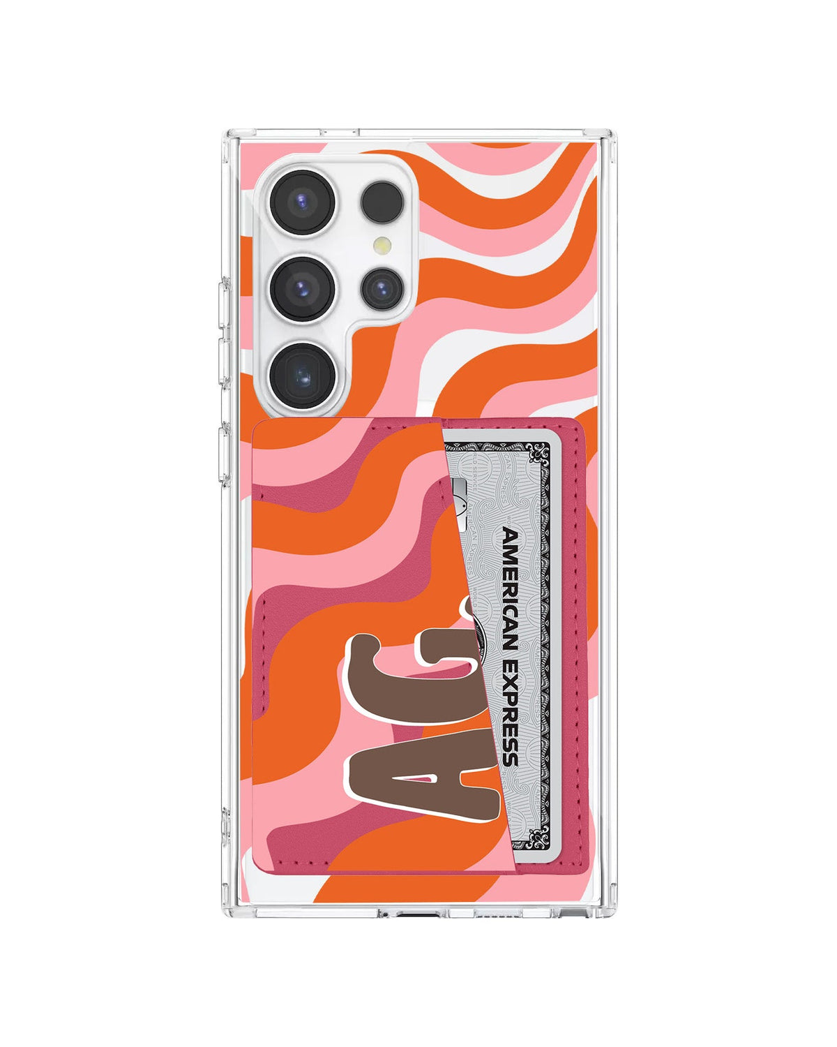 Android Leather Wallet Case - Tangerine Twist