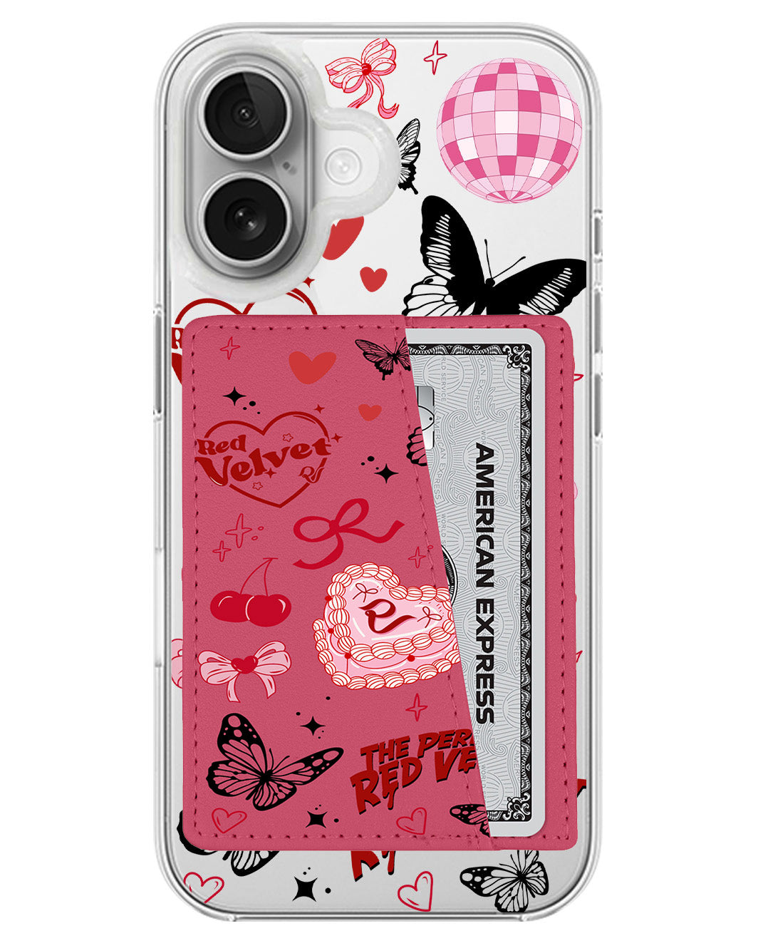 iPhone Leather Wallet Case - Red Velvet 2