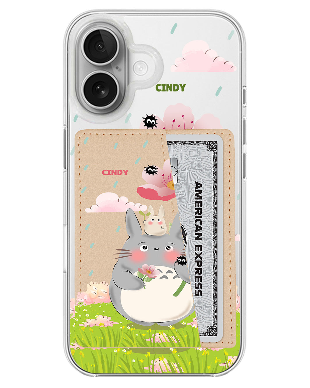iPhone Leather Wallet Case - Totoro 2