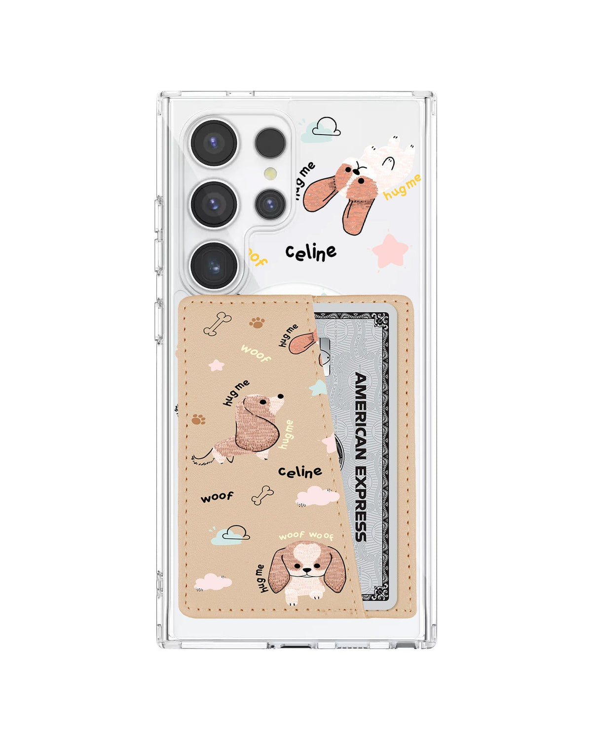 Android Leather Wallet Case - Woof Woof