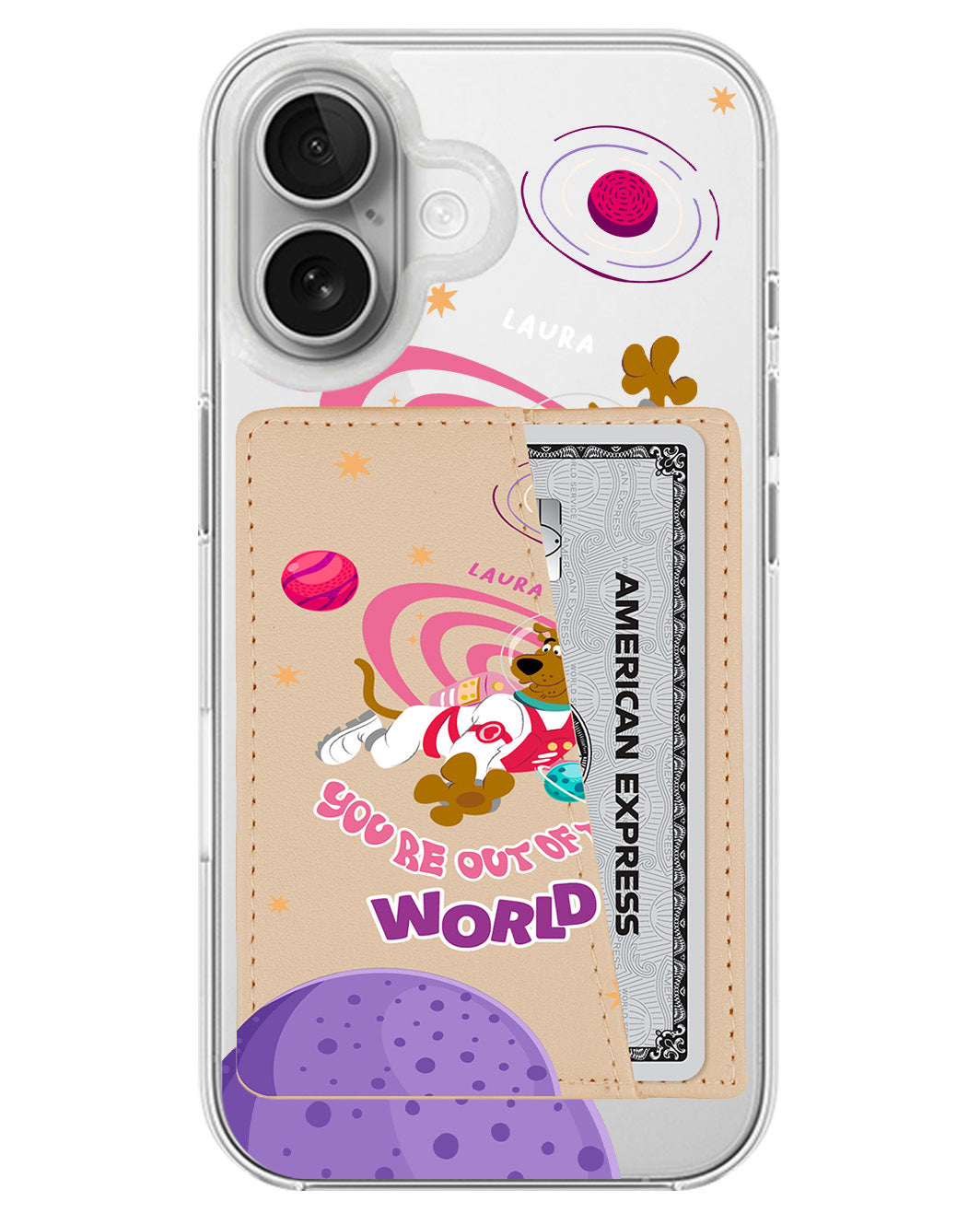 iPhone Leather Wallet Case - Scooby Out Of World
