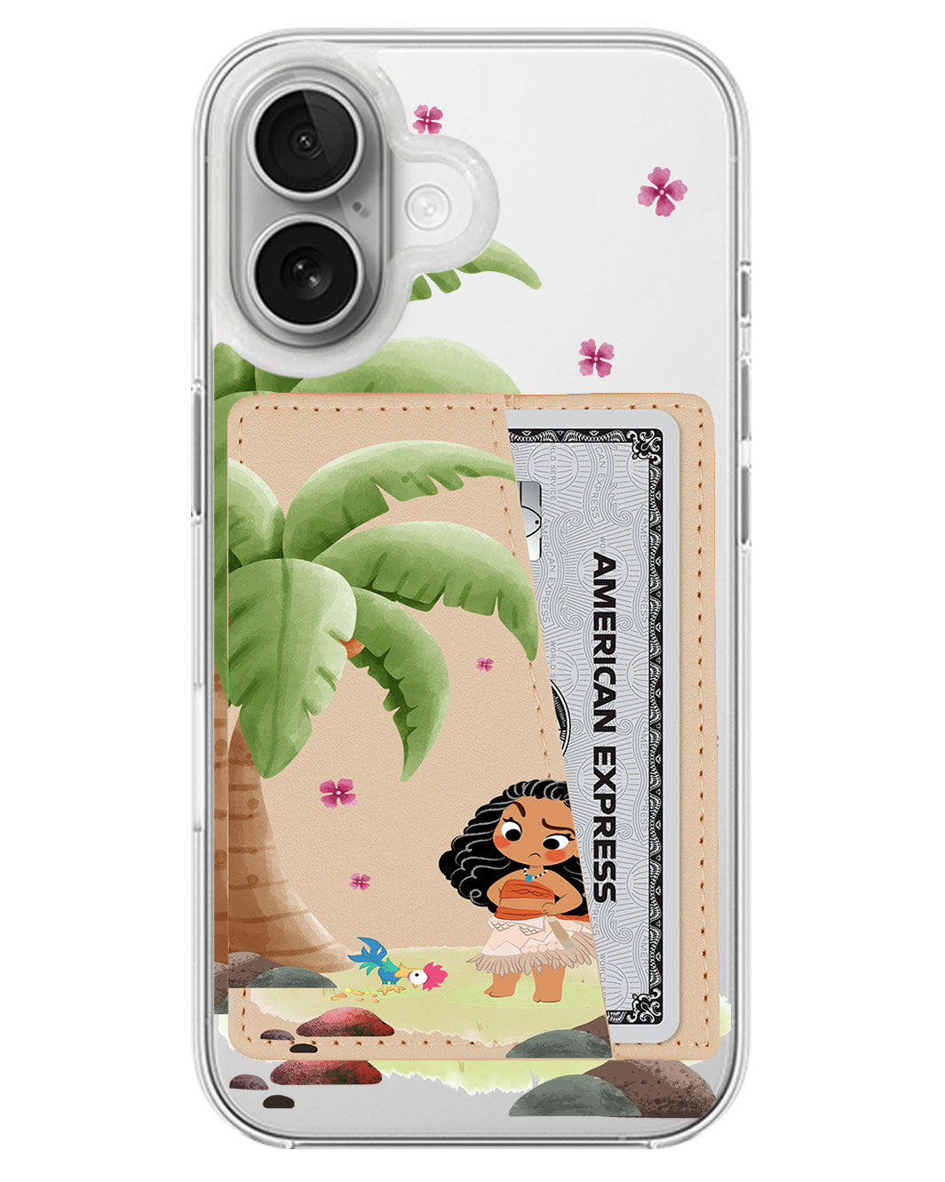 iPhone Leather Wallet Case - Moana Heihei