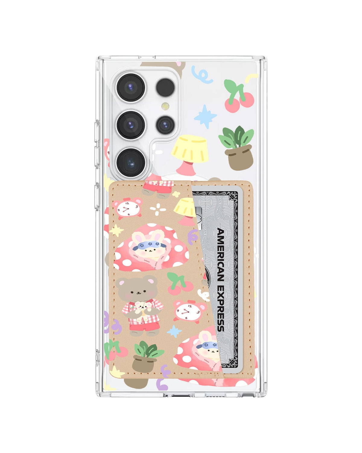Android Leather Wallet Case - Pyjamas Teddy