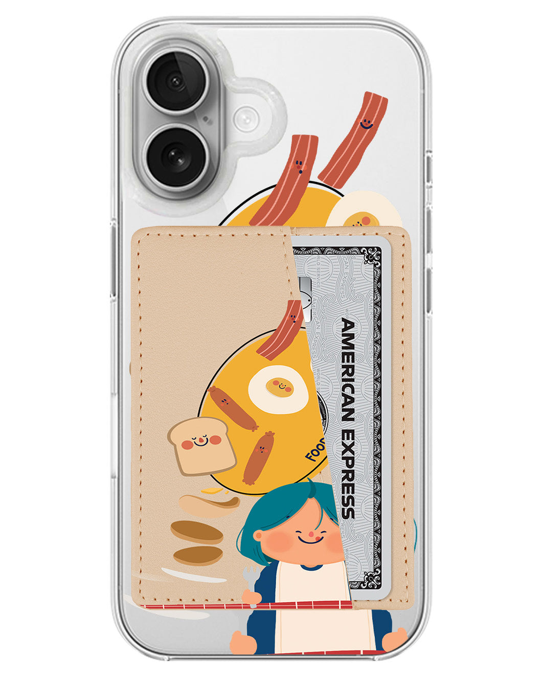 iPhone Leather Wallet Case - Food First