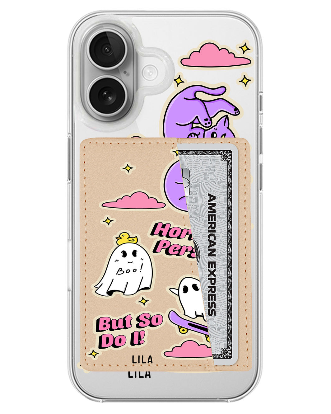 iPhone Leather Wallet Case - Adorably Haunted