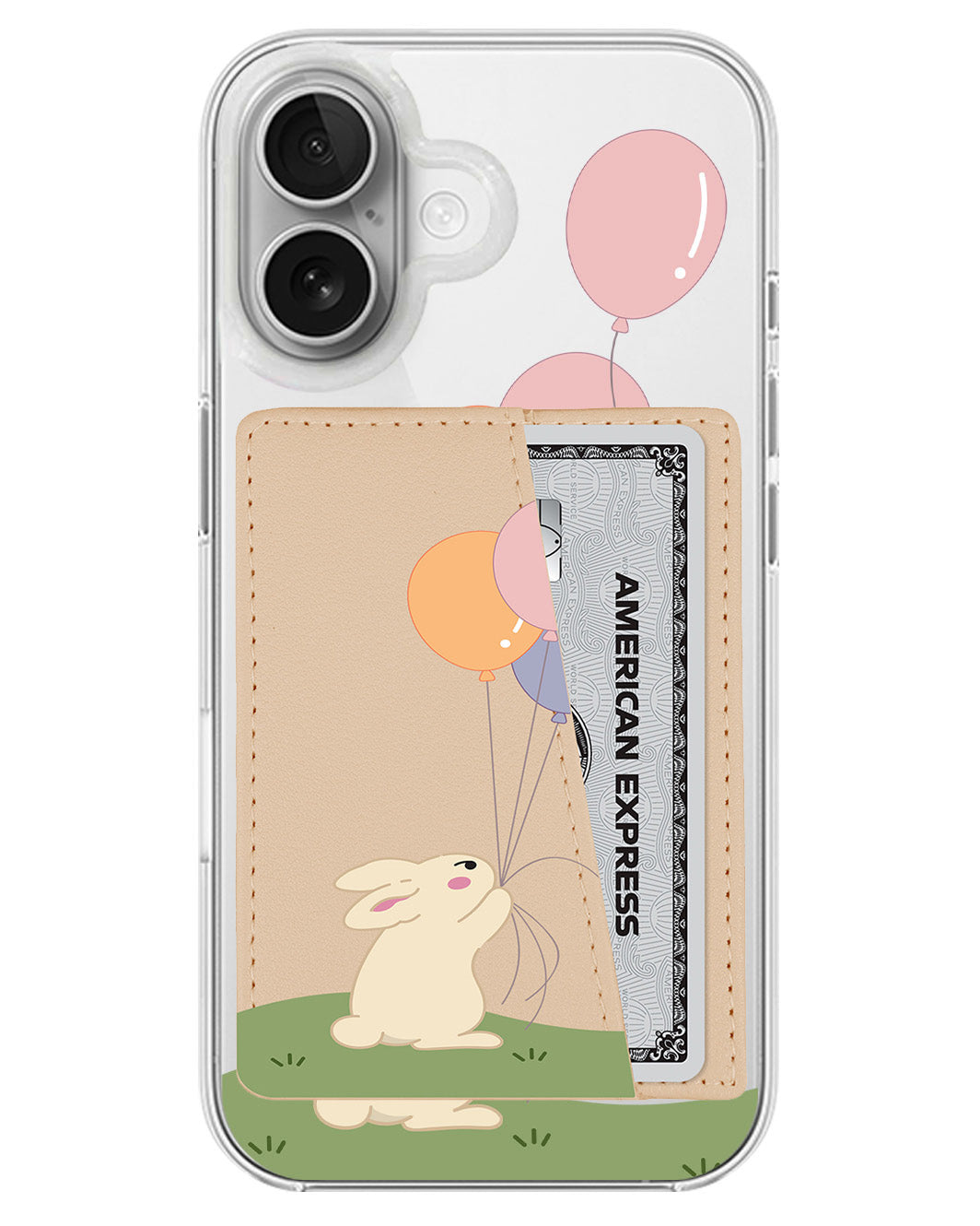 iPhone Leather Wallet Case - Bunny