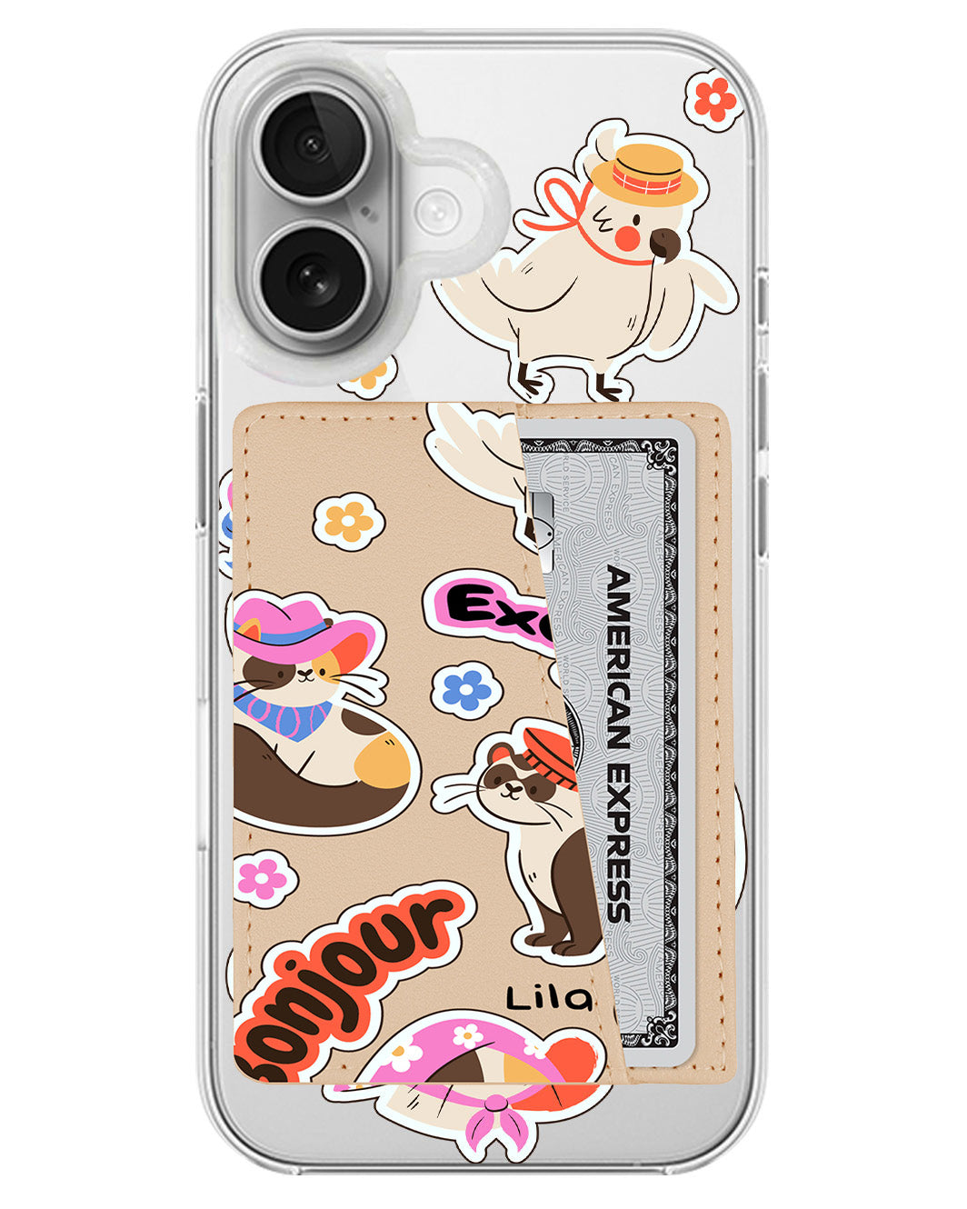 iPhone Leather Wallet Case - Cattitude On Point