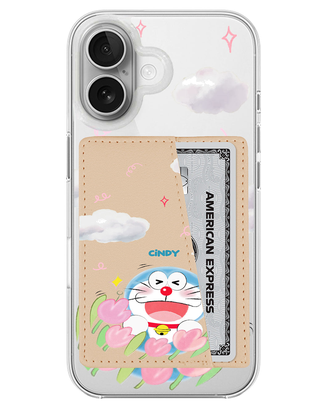 iPhone Leather Wallet Case - Dora Flower