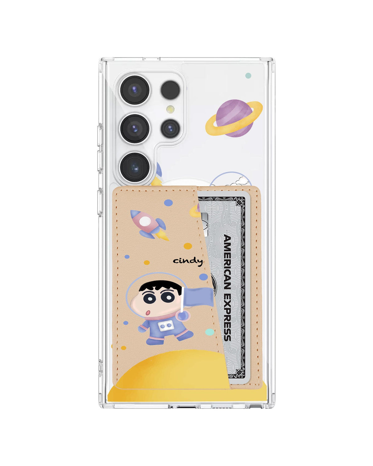 Android Leather Wallet Case - Shincan In The Moon
