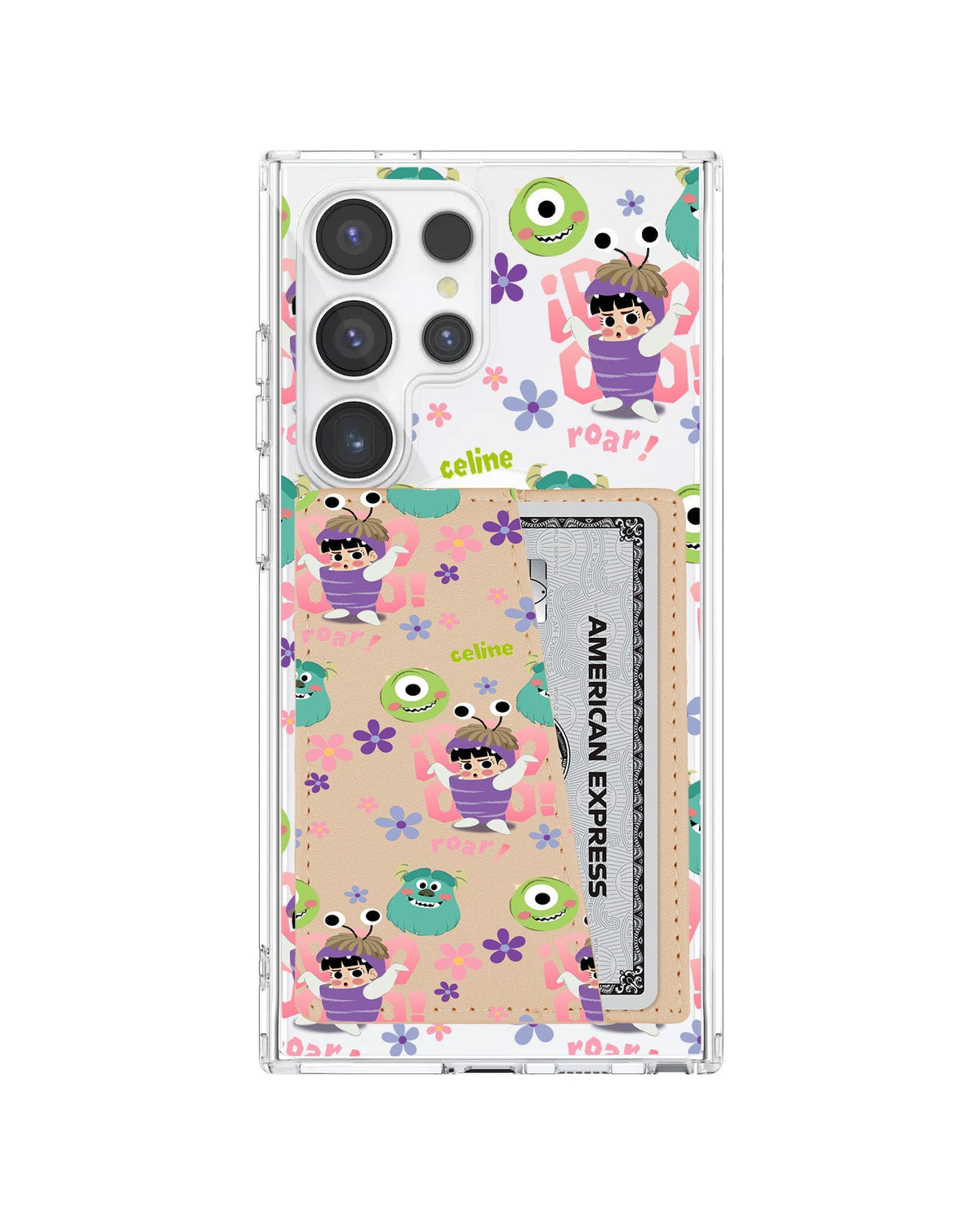 Android Leather Wallet Case - Boo Pattern