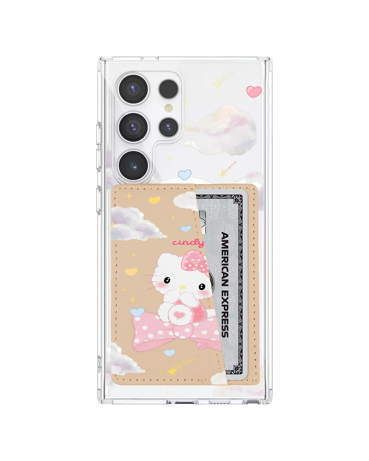 Android Leather Wallet Case - Cute Kitty