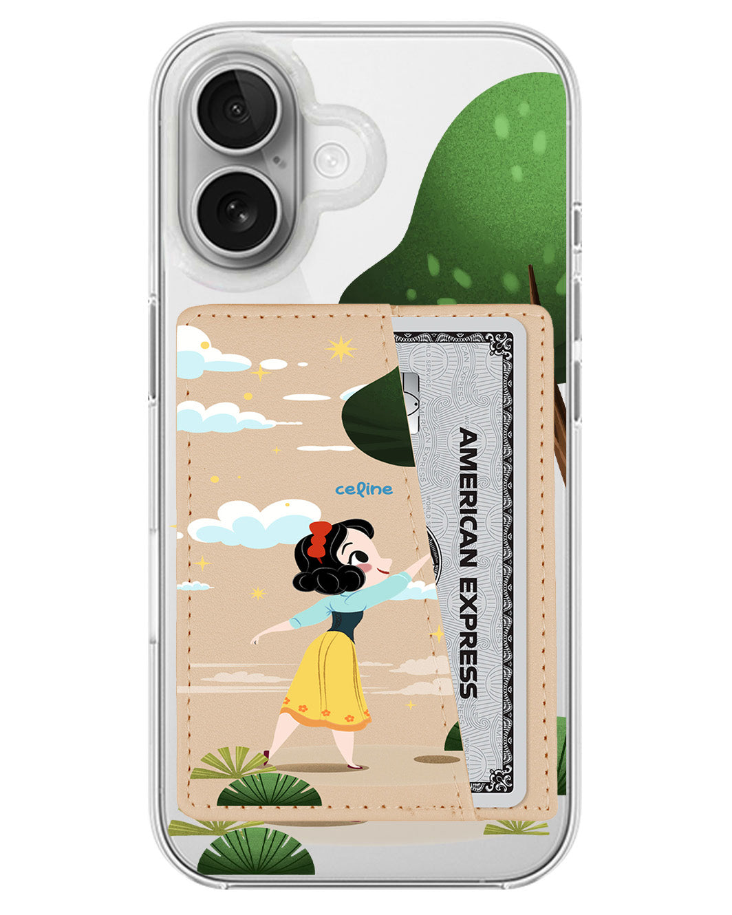 iPhone Leather Wallet Case - Snow White