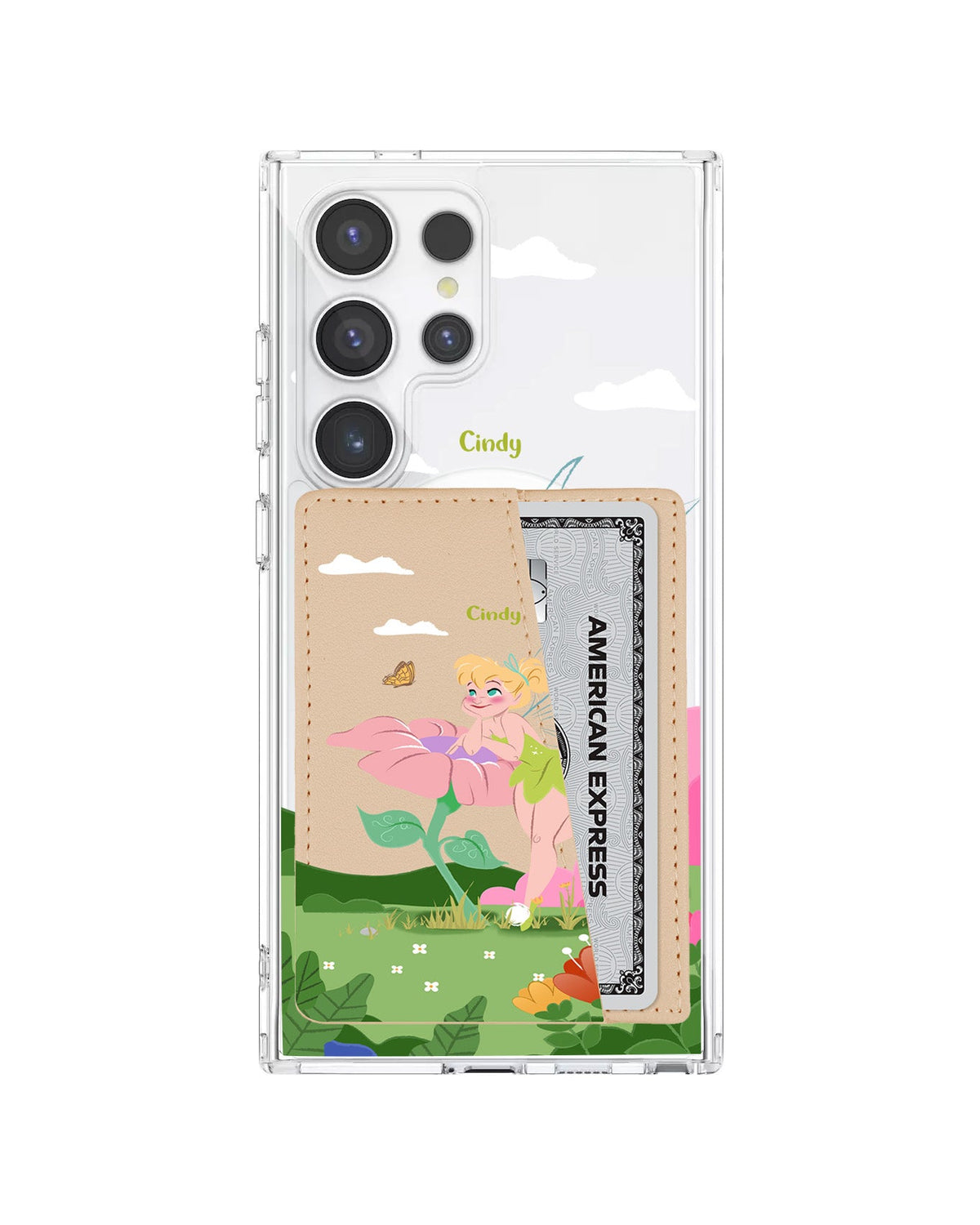 Android Leather Wallet Case - Tink Flower