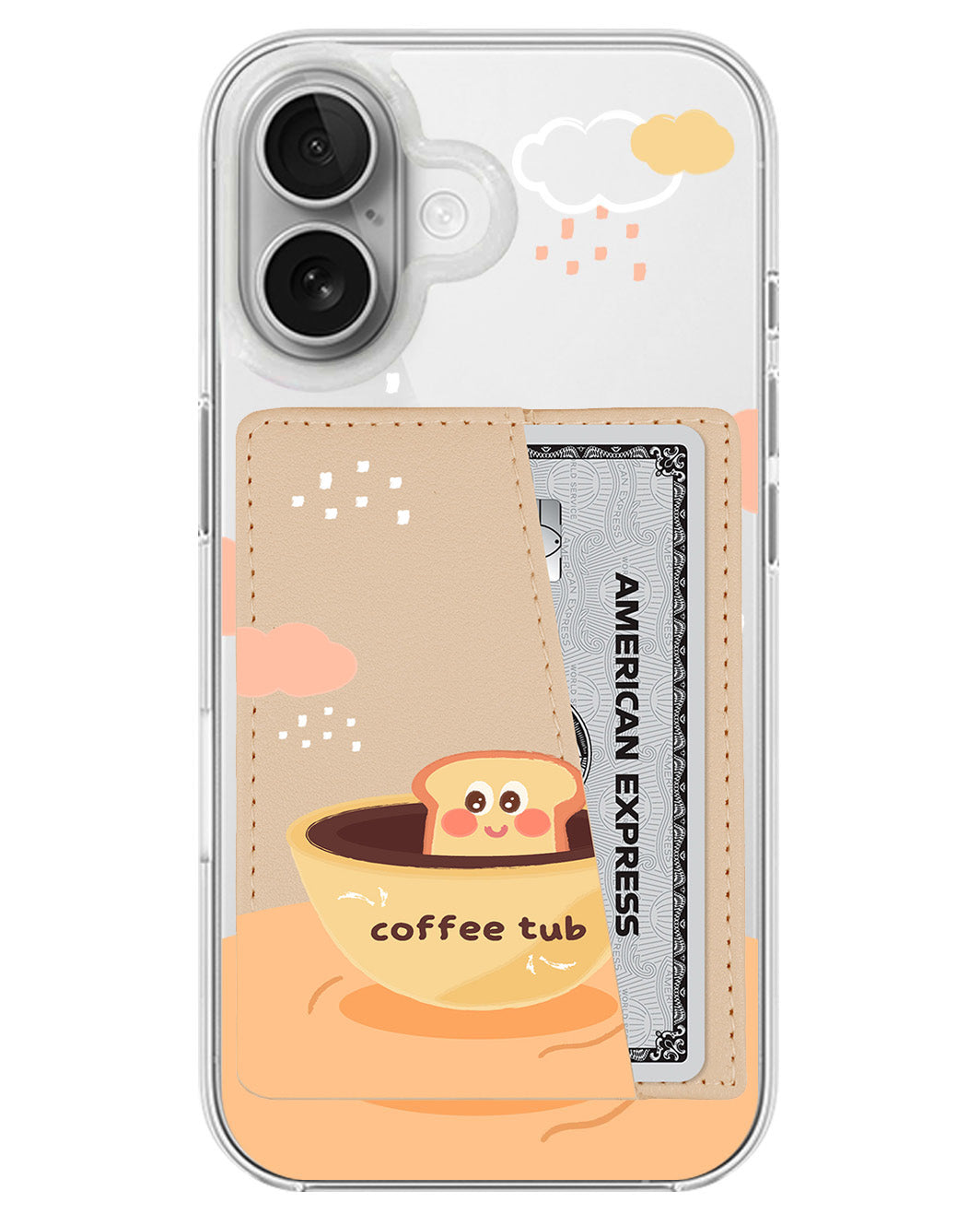iPhone Leather Wallet Case - Coffee Date
