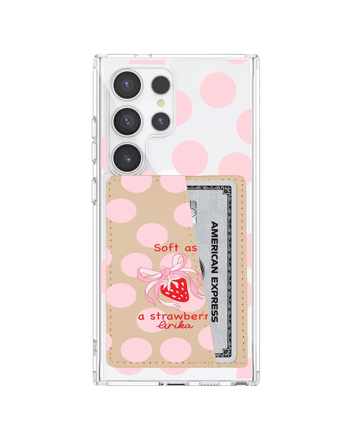 Android Leather Wallet Case - Strawberry Softie