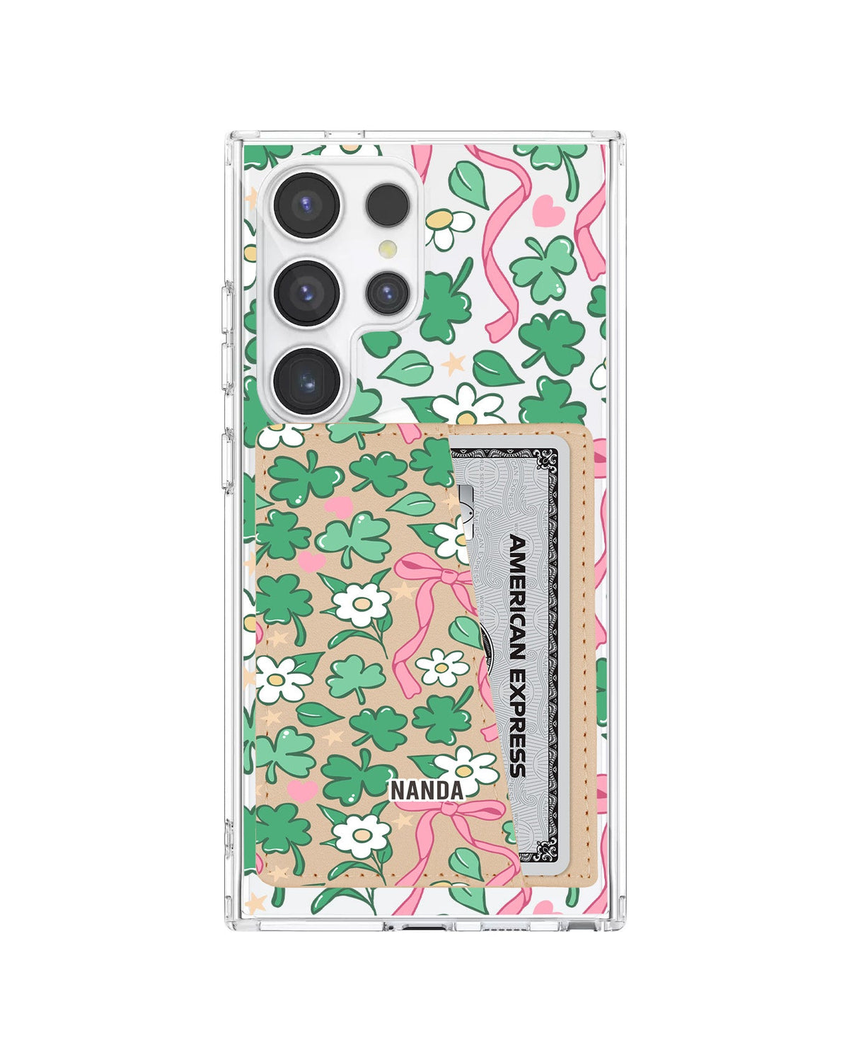 Android Leather Wallet Case - Lucky Clover