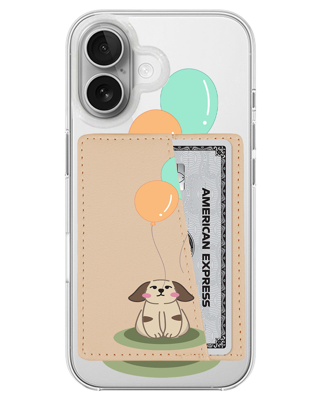 iPhone Leather Wallet Case - Puppy