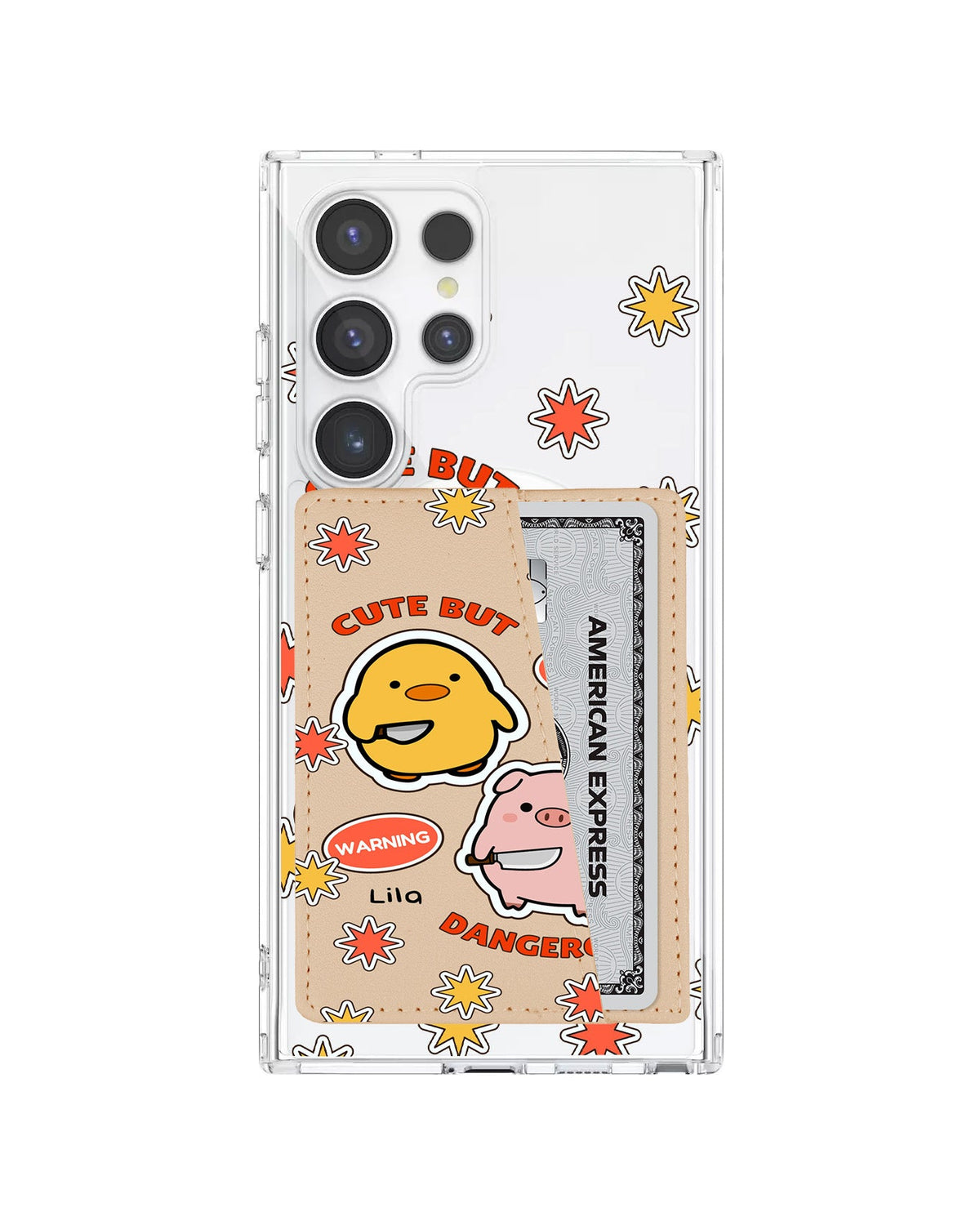 Android Leather Wallet Case - Cute But Dangerous