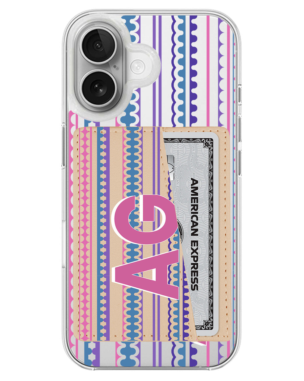 iPhone Leather Wallet Case - Purple Harmony
