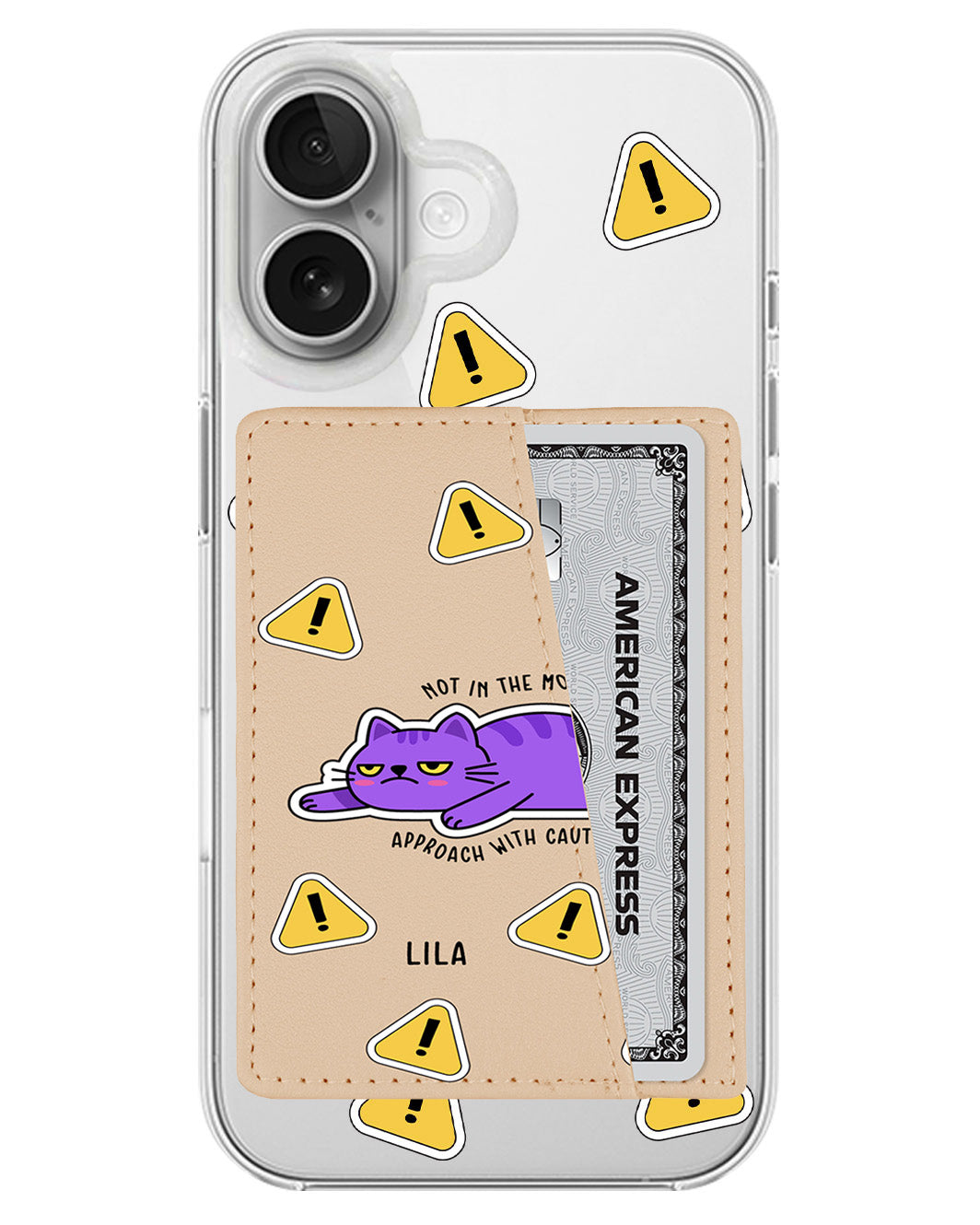 iPhone Leather Wallet Case - Grumpy Cat