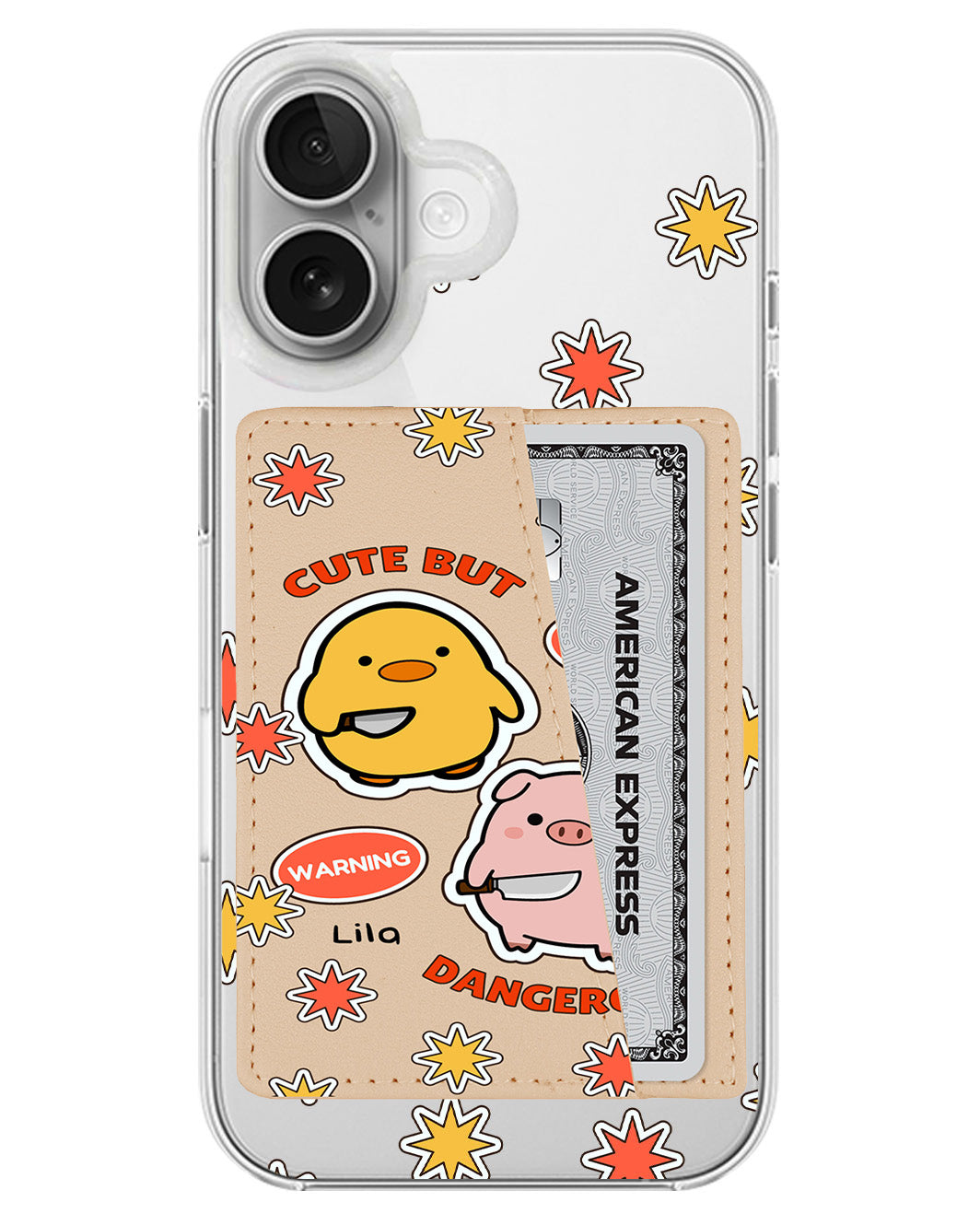 iPhone Leather Wallet Case - Cute But Dangerous