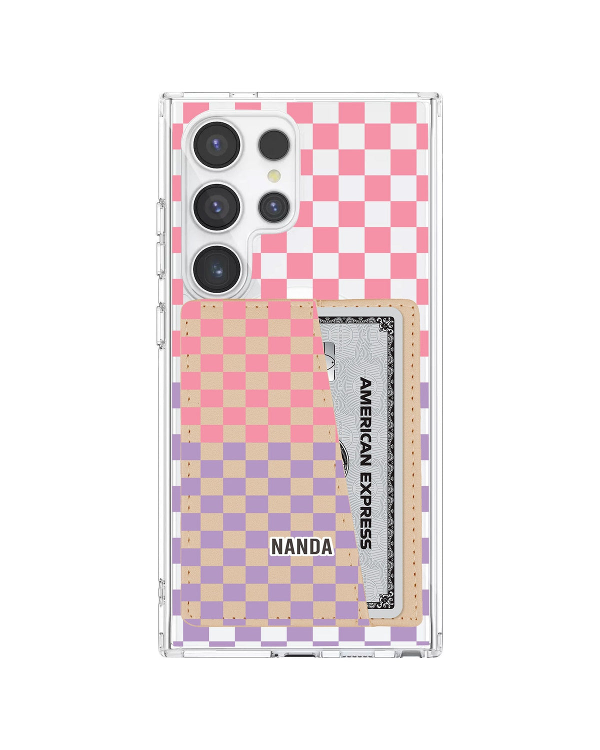 Android Leather Wallet Case - Candy Checkmate