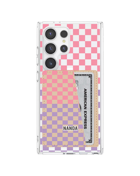 Android Leather Wallet Case - Candy Checkmate