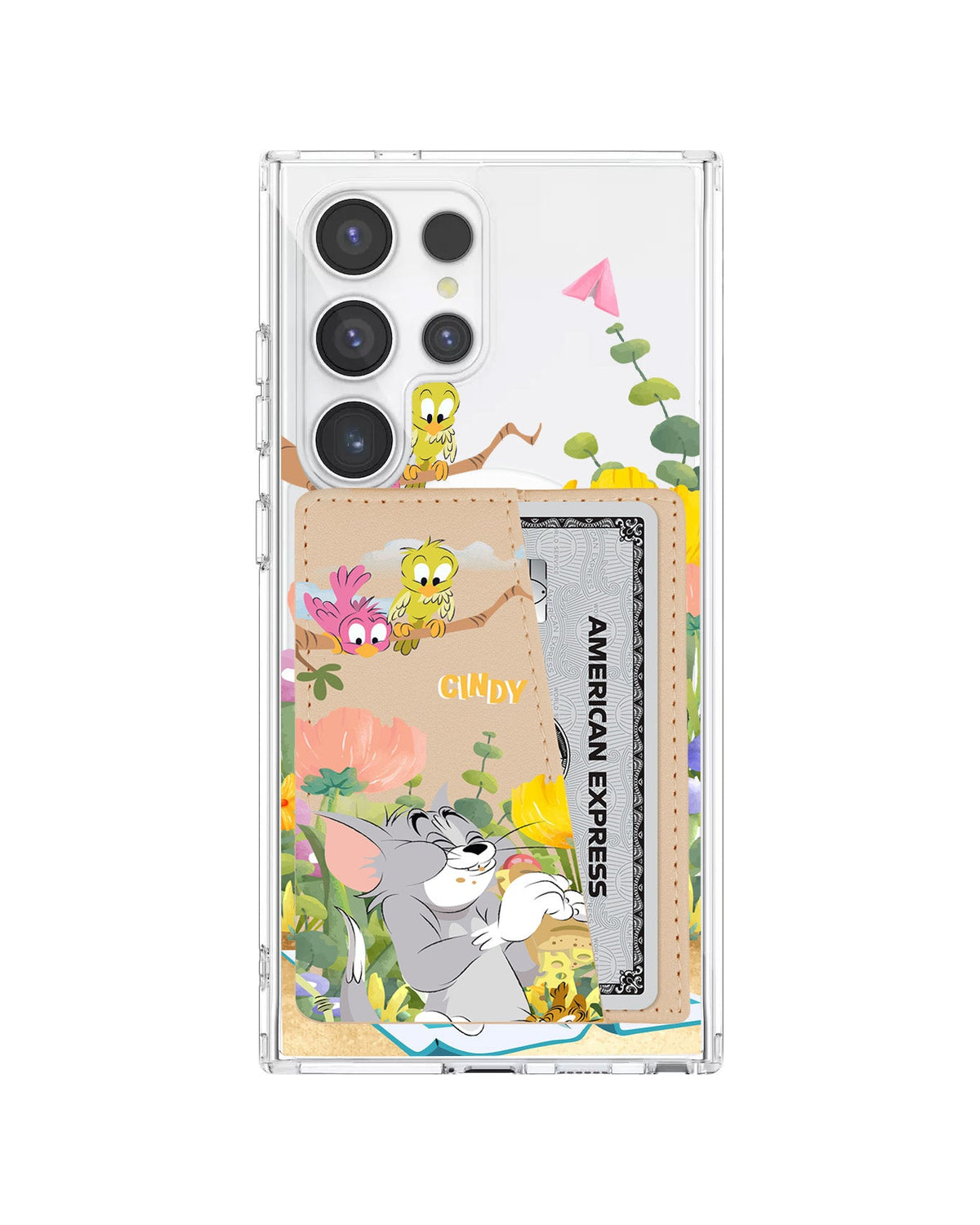 Android Leather Wallet Case - Tom And Jerry Picnic