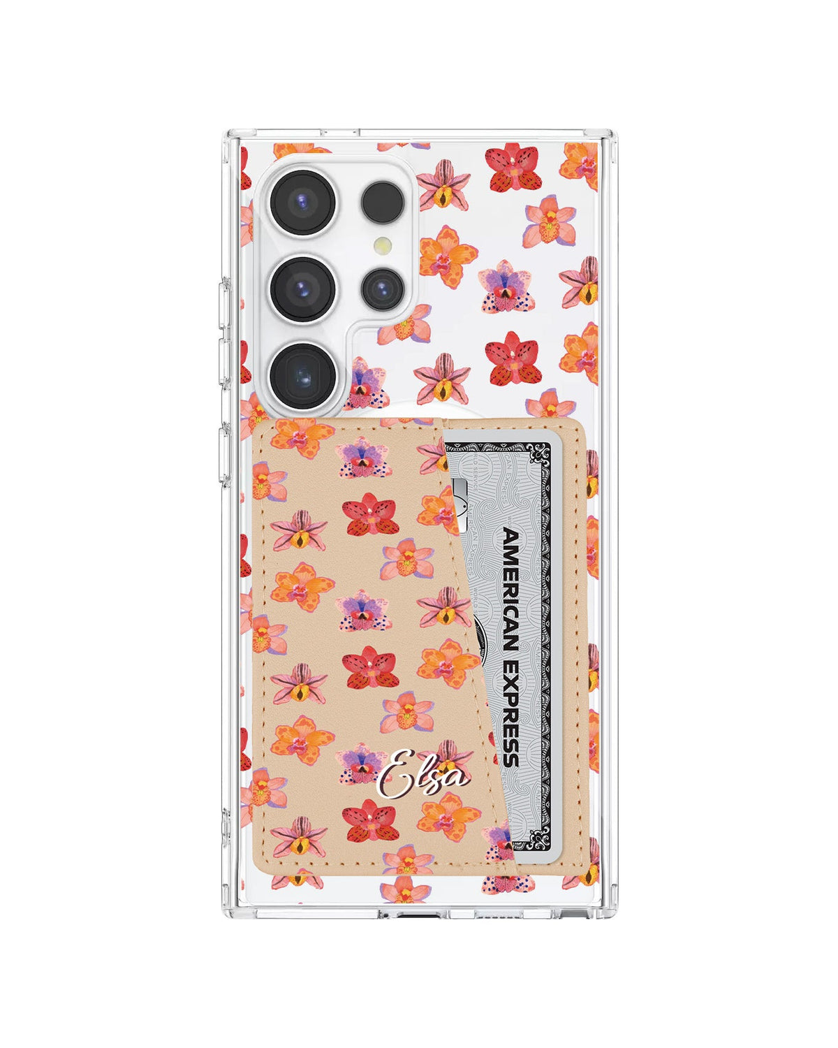 Android Leather Wallet Case - Floral Twilight