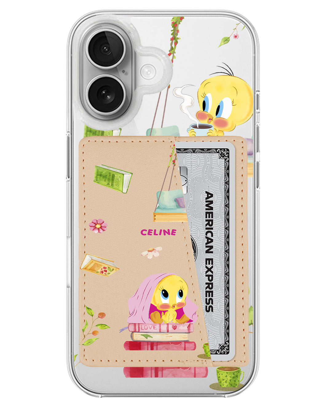 iPhone Leather Wallet Case - Tweety Fantasy