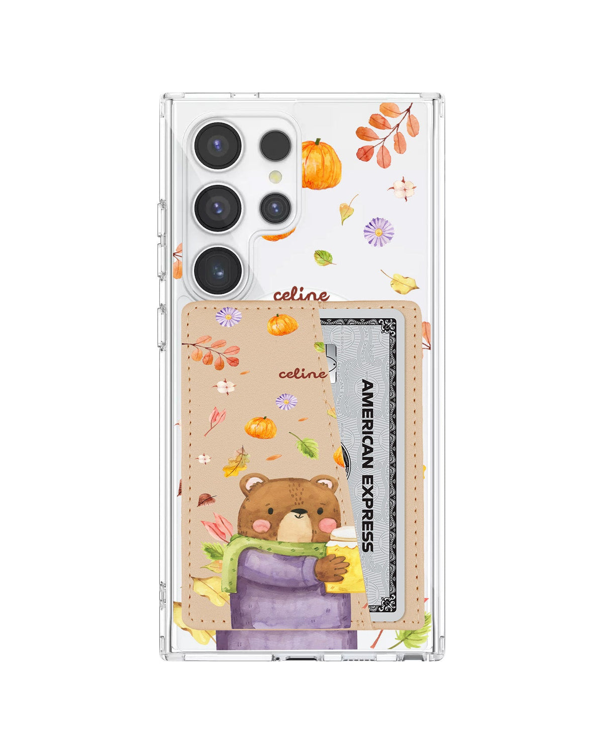 Android Leather Wallet Case - Honey In Autum