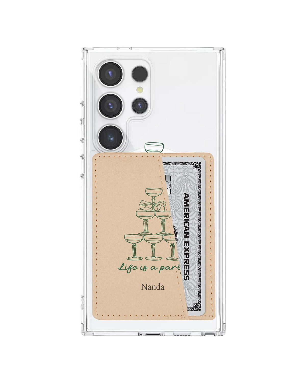 Android Leather Wallet Case - Life Is A Party