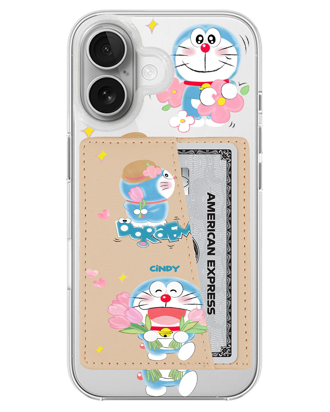 iPhone Leather Wallet Case - Fall In Love Dora