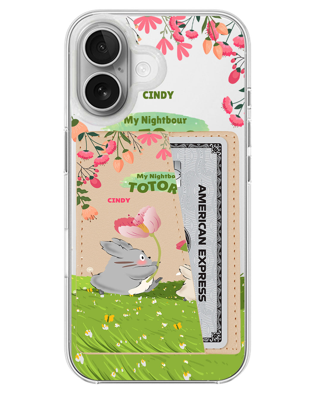 iPhone Leather Wallet Case - My Nightbour Totoro