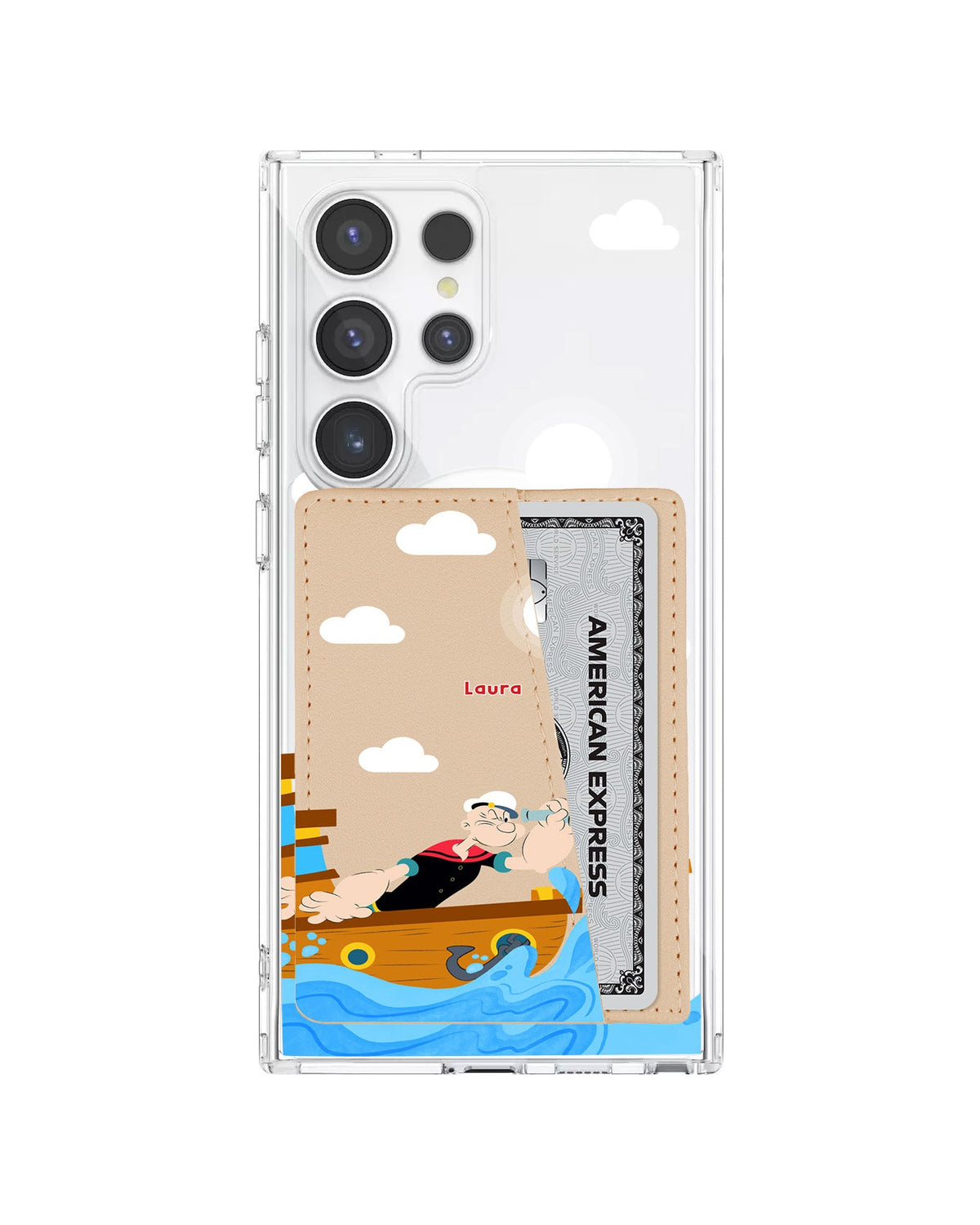Android Leather Wallet Case - Popeye In The Sea