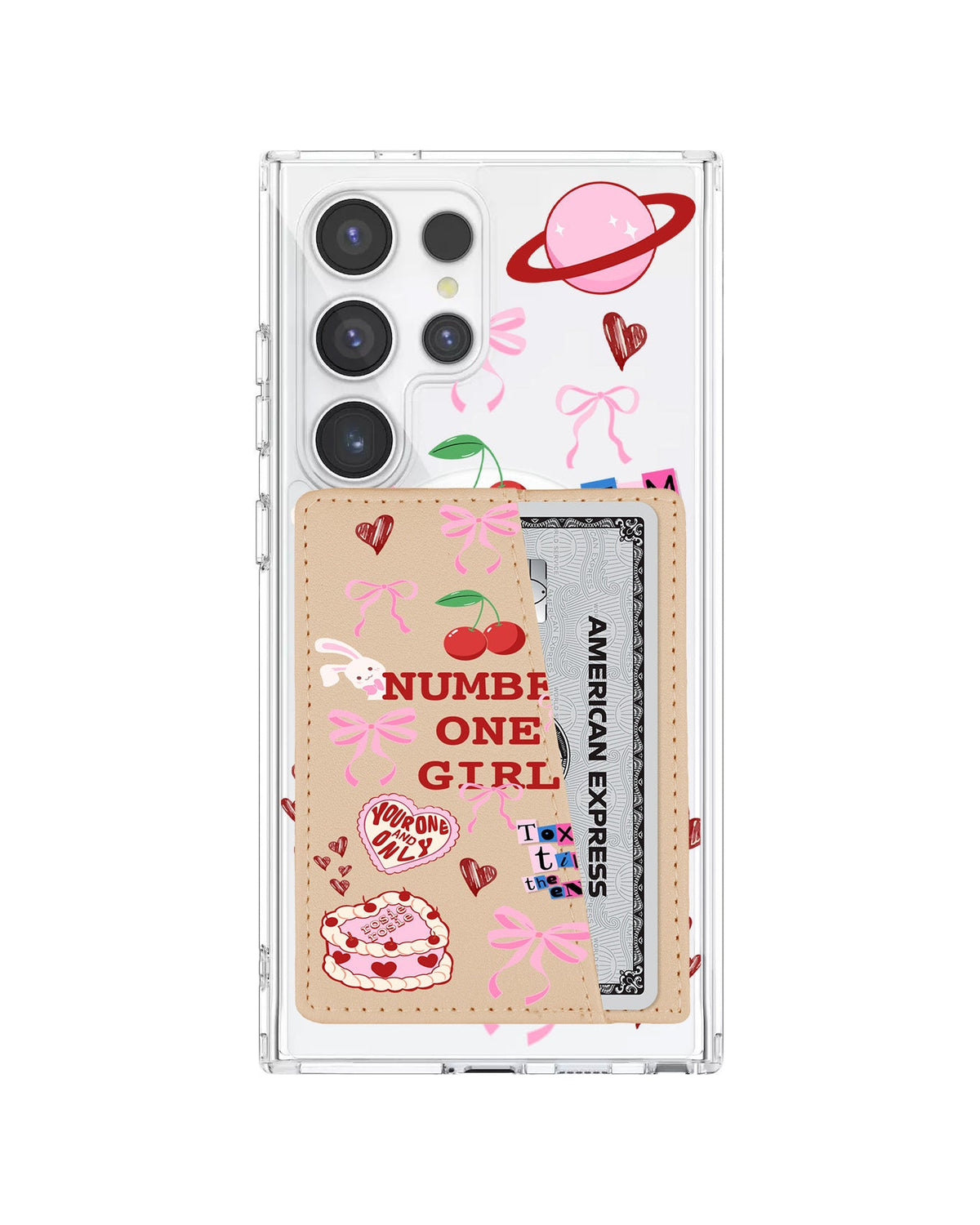 Android Leather Wallet Case - Rose