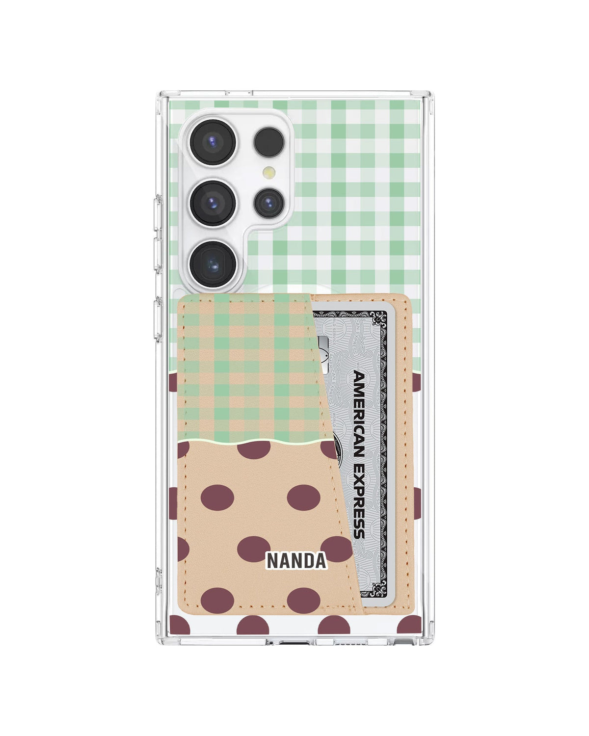 Android Leather Wallet Case - Mint Picnic Day