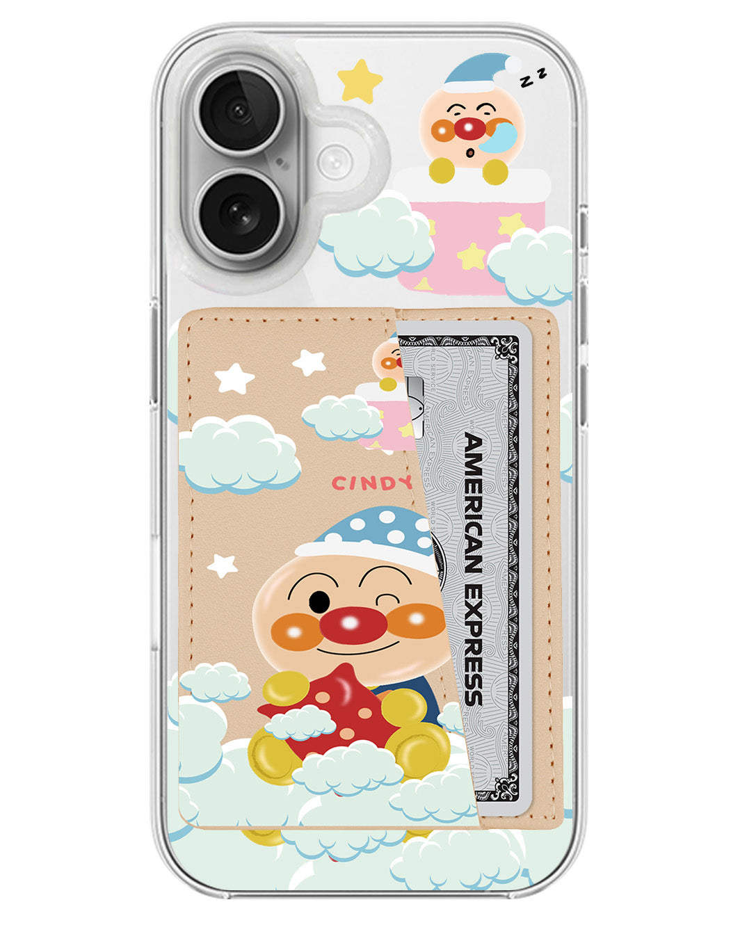 iPhone Leather Wallet Case - Dreaming Anpanman