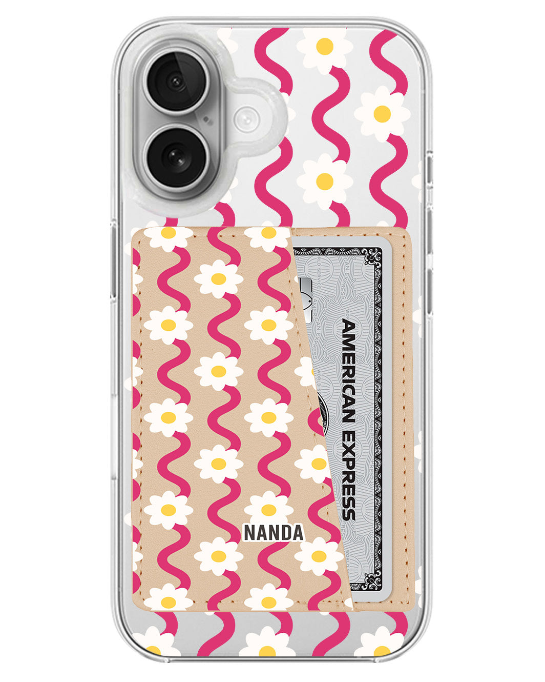 iPhone Leather Wallet Case - Daisy Disco