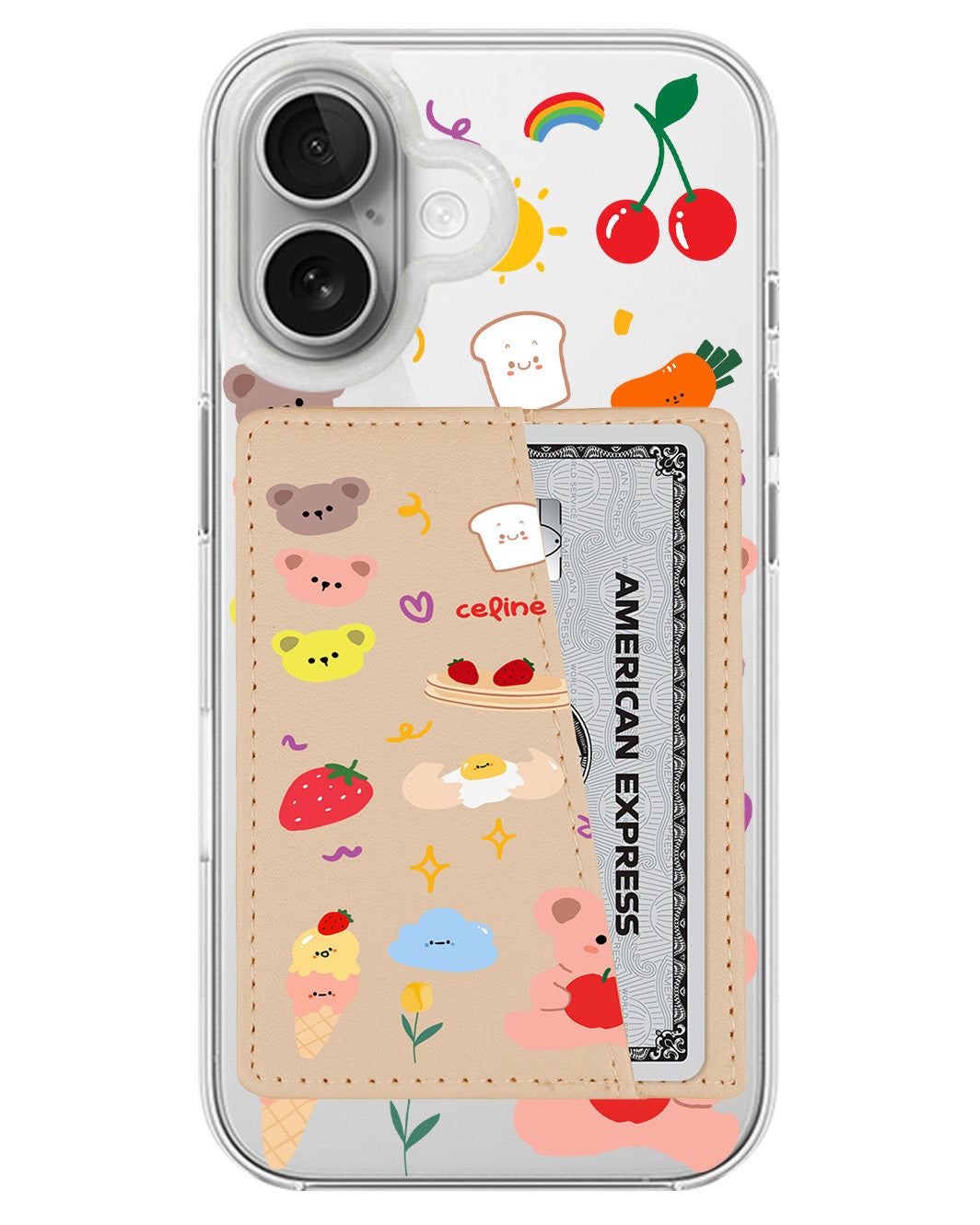 iPhone Leather Wallet Case - Breakfast Time
